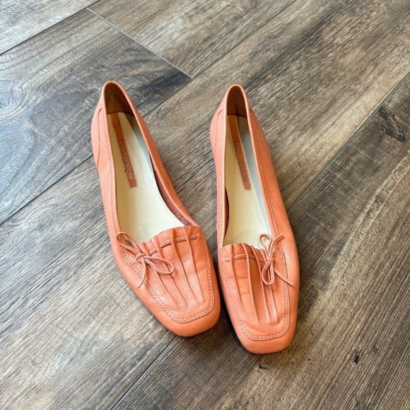 Enzo Angiolini LauraLee Leather Flats Salmon Pink Women's Size 8S - Picture 2 of 8